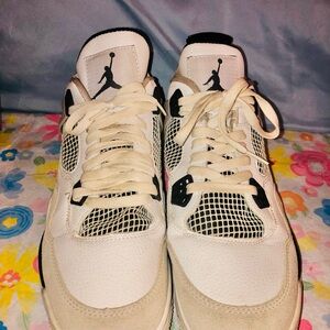 Jordan Sneakers in White, Black, and Cream